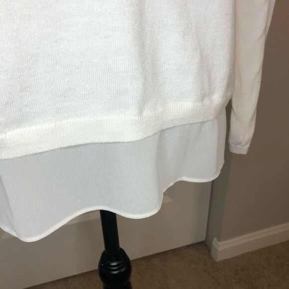 DKNYC Pullover Sweater Cream Size Small - Picture 5 of 6